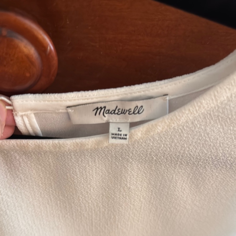 Madewell White Asymmetrical Sleeveless Tank - Picture 2 of 3